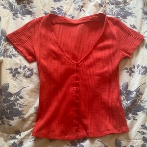 Anthropologie ribbed knit blouse